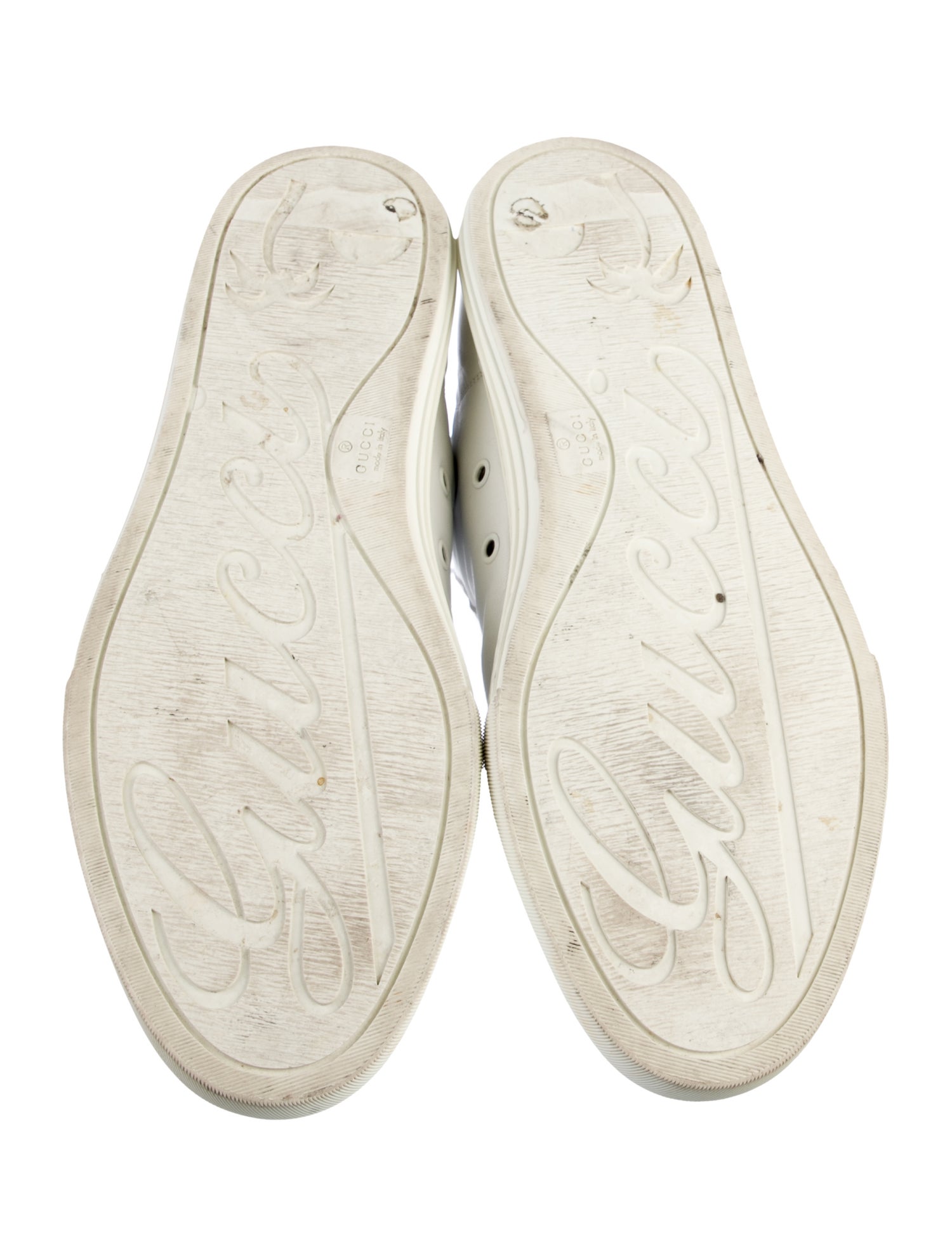 Gucci Leather Studded Accents Sneakers